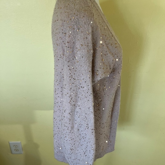 Express Your Women’s Sequin Embellished Beige Cardigan Size XS - Picture 8 of 11
